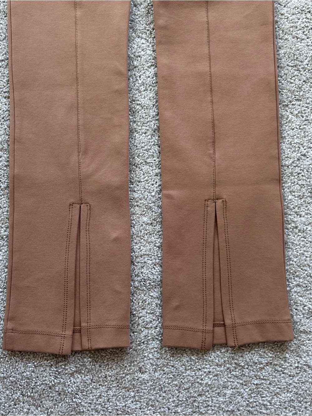 Maeve by Anthropologie Brown Back Slit Ponte Leggings Pants Seam Detail XXS - Picture 7 of 9